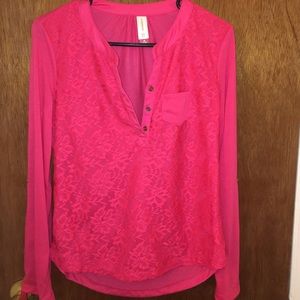 Women’s pink lace blouse